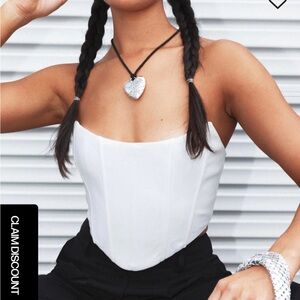 Princess Polly Carlie White Corset Top
